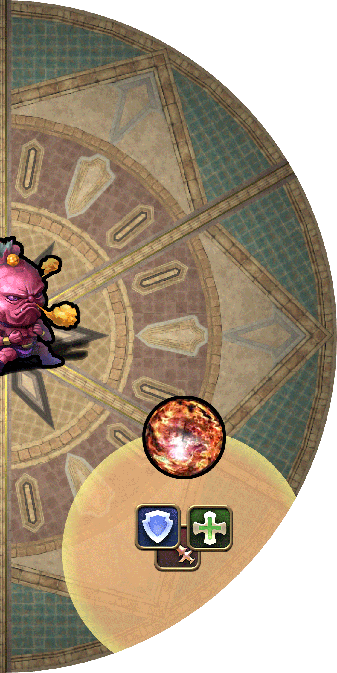 Fireball tower rotation